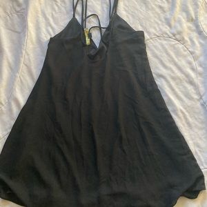 Size medium dark green baby doll scoop neck mini dress